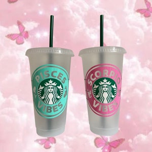 Pink Virgo Star Sign Starbucks Cup 