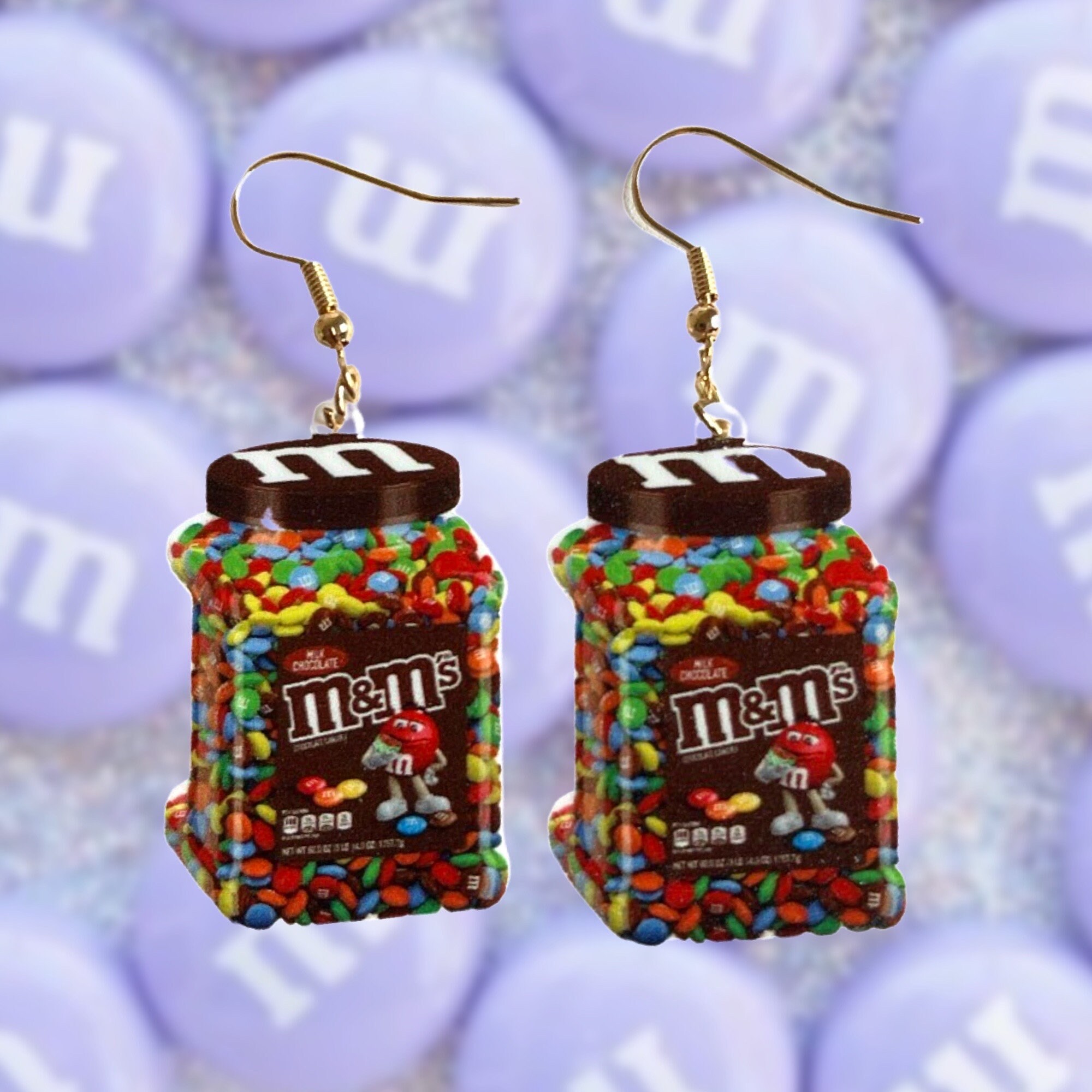 M&M's World Caramel Candy Bag Resin Christmas Ornament New with Tag