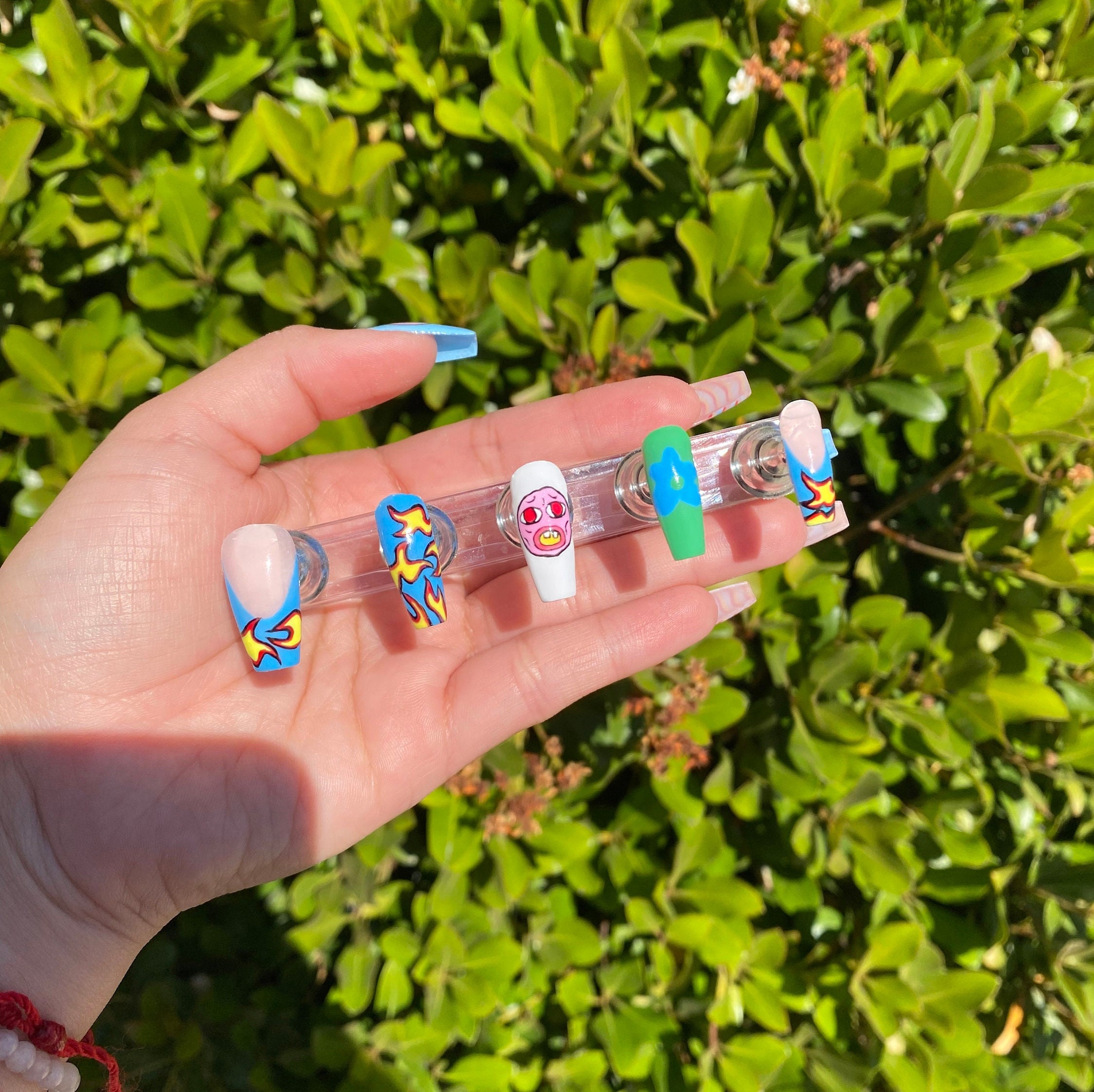 Cherry Bomb Pressons Tyler the Creator Inspired Nails Etsy