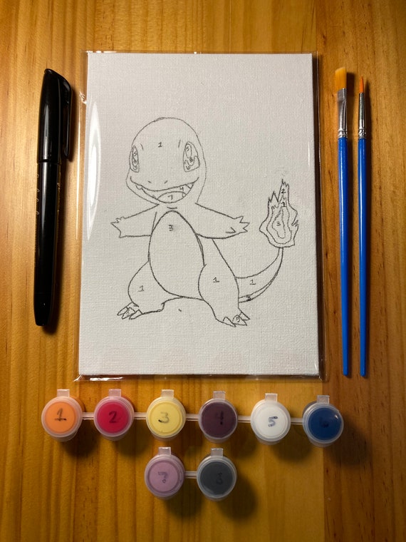Custom Pokemon Paint by Number Etsy