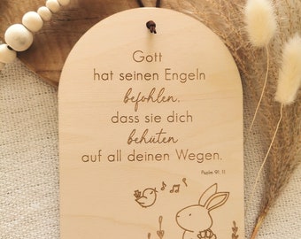 Holzschild Bibelvers, Geschenkidee, Kinderzimmerdeko