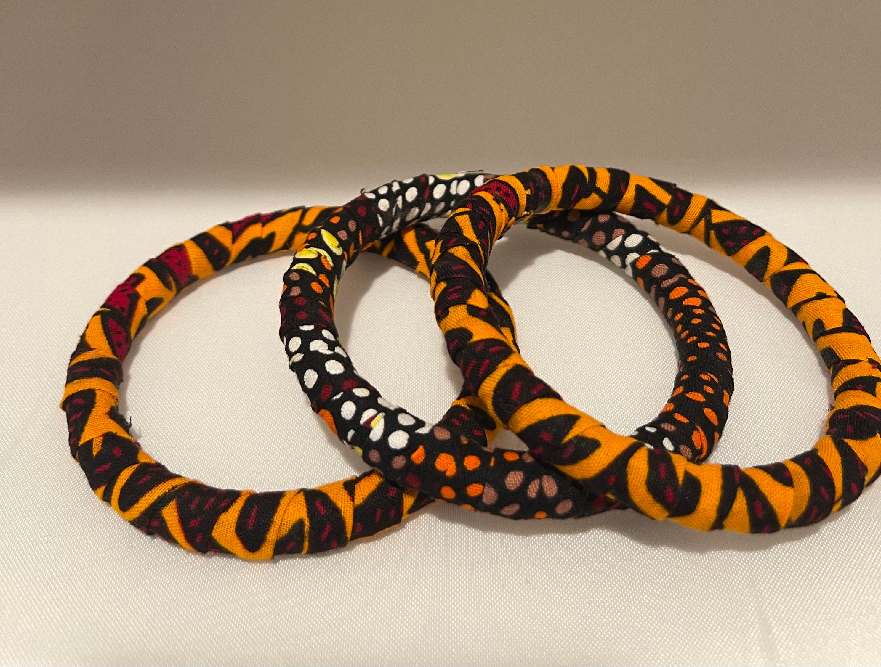 Handmade Ankara bangle set of 2