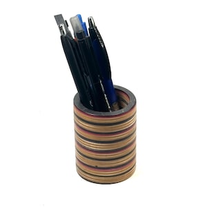 Recycled Skateboard Pencil Holder