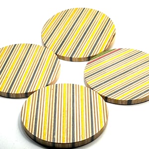 Recycled Skateboard Coasters