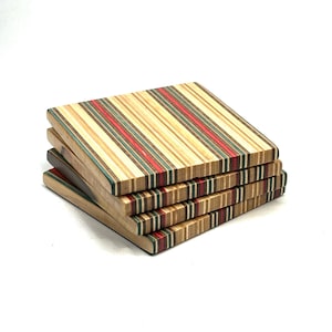 Recycled Skateboard Coasters