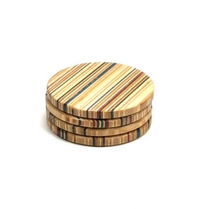 Recycled Skateboard Coasters