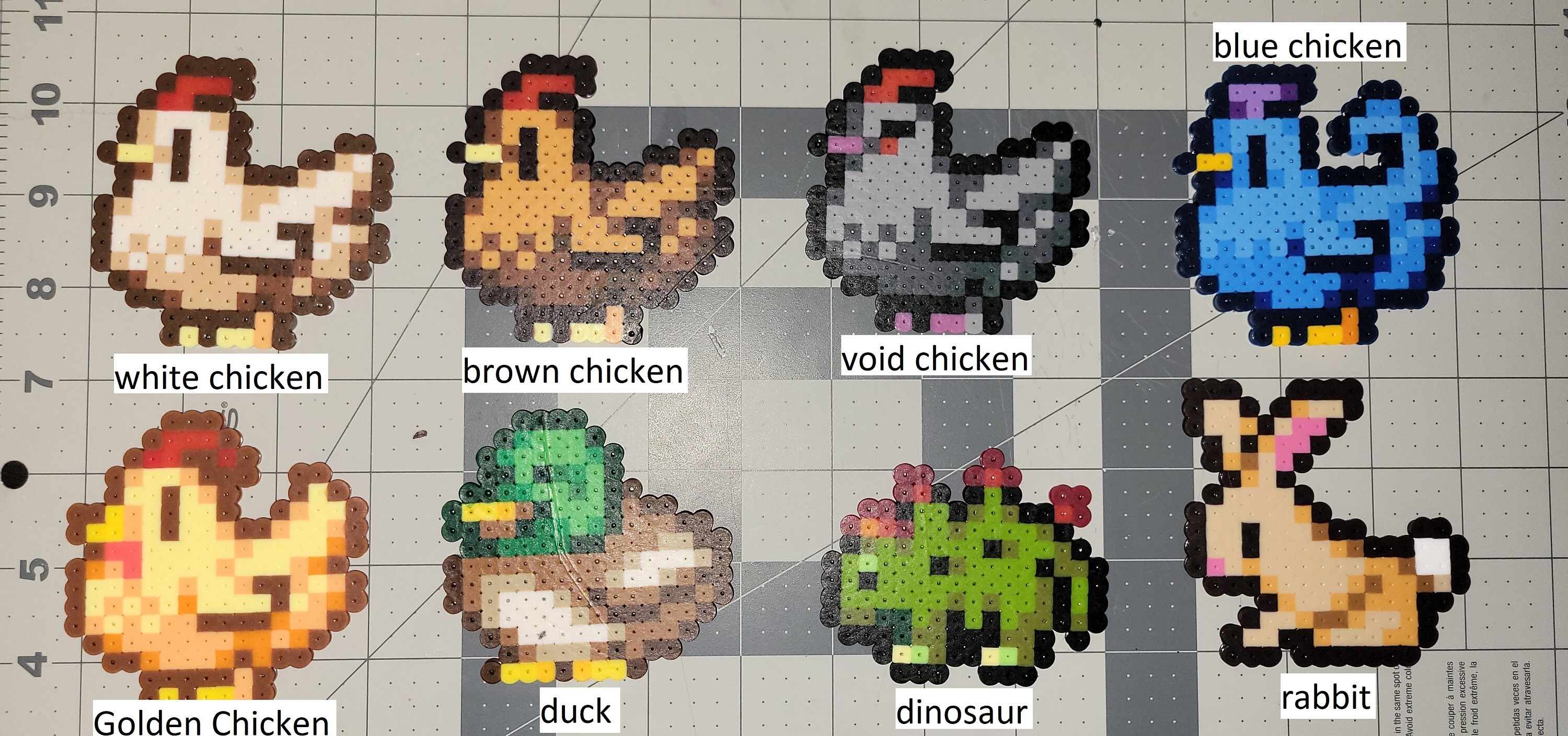 Stardew Valley Farm Animals Perler Bead Crafts - Etsy