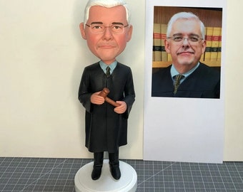 Juez personalizado Bobblehead, juez personalizado Bobbleheads masculino, regalos personalizados para jueces y abogados, regalo único para hombres abogados