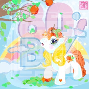 MY LITTLE PONY digital artwork - citrus sweetheart 15X15cm cmyk for print