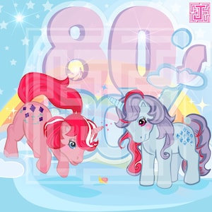 MY LITTLE PONY digital artwork - skyflier n sparkler 15X15cm cmyk for print