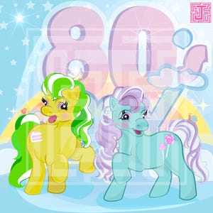 MY LITTLE PONY digital artwork - mint dreams n lemon treats 15X15cm cmyk for print