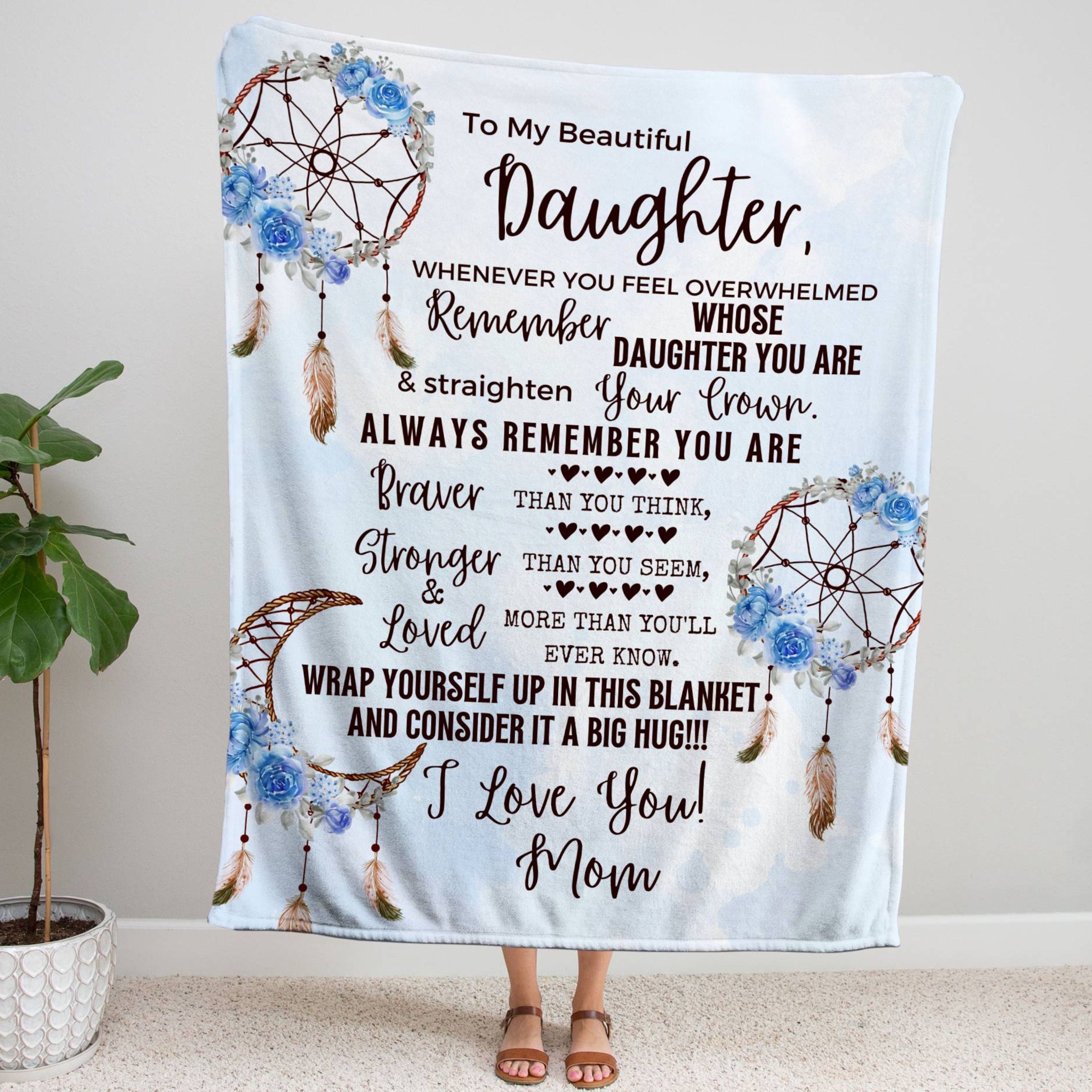 RooRuns to My Daughter Blanket from Mom,Birthday Gifts for Daughter Adult, Daughter Birthday Gifts Ideas,Daughter Gift from Mom,Daughter Gifts for  Christmas,Sherpa 