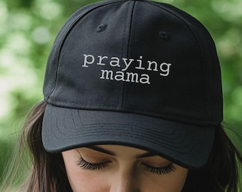 Betende Mama Gestickte Mütze, Glaube Baseballmütze, Geschenk für Mama, Jesus Mütze, religiöse trendige christliche Mütze für Mama, Muttertagsgeschenk