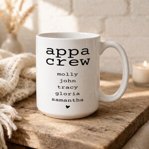 Indian Dad Gift Mug Personalized Appa Crew Custom Names Dad Gift Father’s Day Birthday Christmas Gift from Kids Custom Coffee Cup