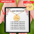 I am Enough Necklace Personalized Mental Health jewelry Inspirational Necklace Birthday gift Affirmation Necklace You are enough Self Love product logo