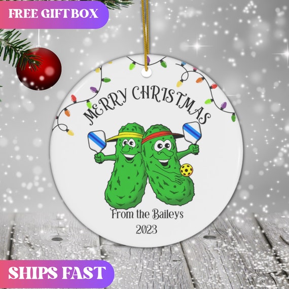 Personalized Pickleball Ornament, Sport Christmas Ornament, Personalized Gift, Pickleball Lovers, Funny Pickleball Gift, Keepsake Ornament