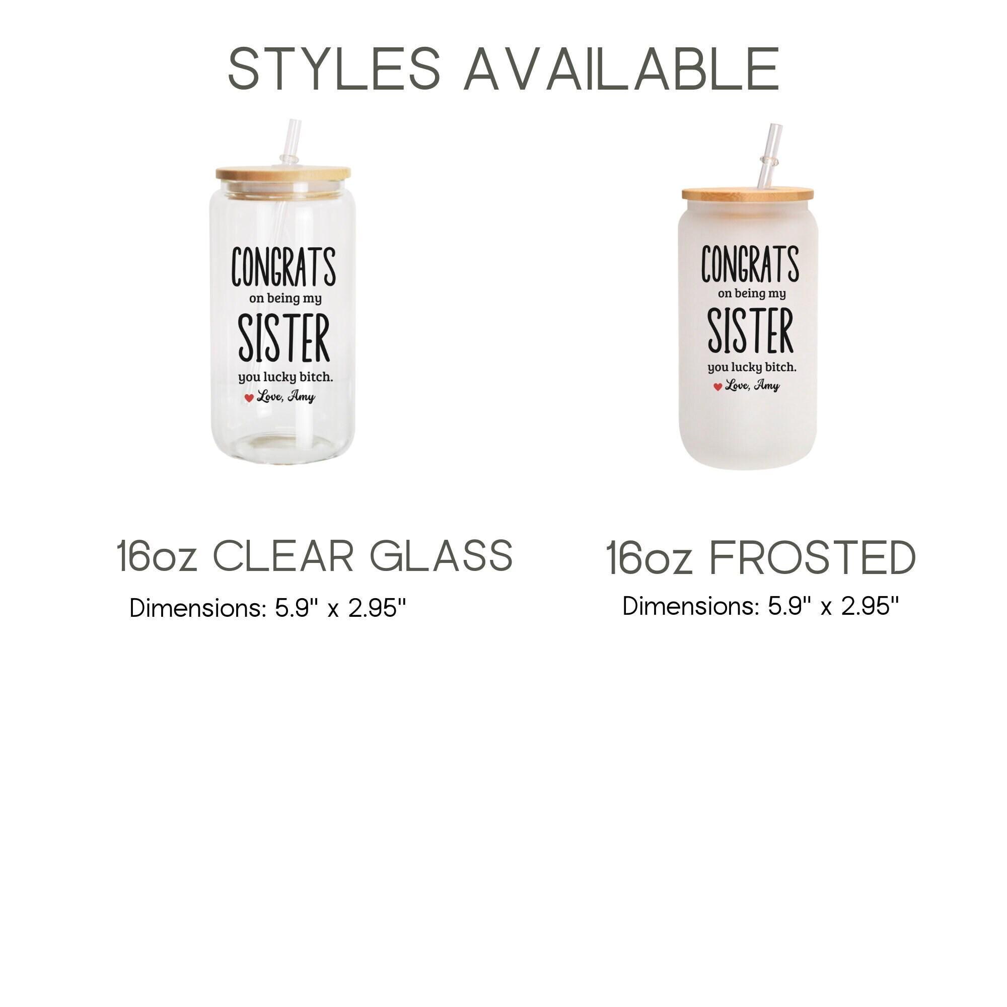 Funny Sister Iced Coffee Cup Personalized Gift for Sister Frosted ...