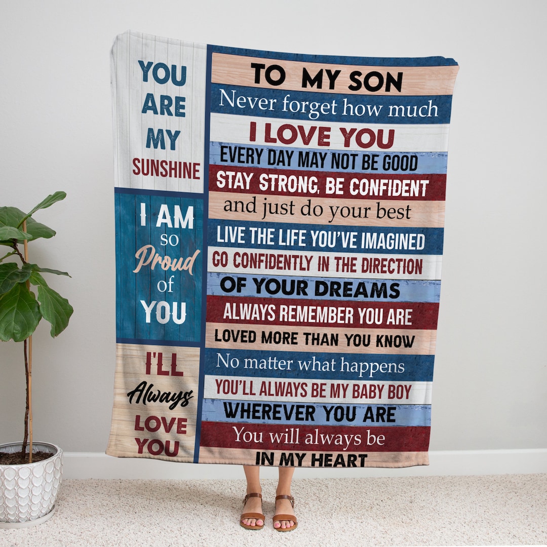 Birthday Gift for Son From Mom, to My Son Blanket Christmas Blanket Son