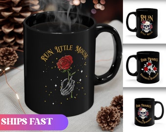 Run Little Mouse Personalized Coffee Mug BookTok Merch Run Little Mouse Dark Romance Smutty Book Lover Gift Haunting Meadows Rose Drinkware