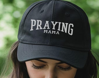 Betende Mama Gestickte Mütze, Glaube Baseballmütze, Geschenk für Mama, Jesus Mütze, religiöse trendige christliche Mütze für Mama, Muttertagsgeschenk