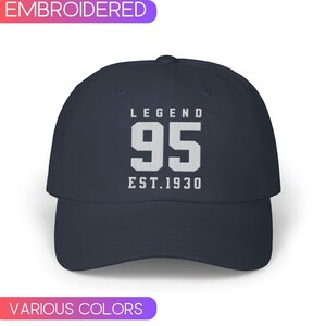 95th Birthday Embroidered Hat, Est.1931 Baseball Cap, Ninety Fifth Birthday Cap, Gift for Grandpa, Gift from Daughter to Dad, Gift for Mom