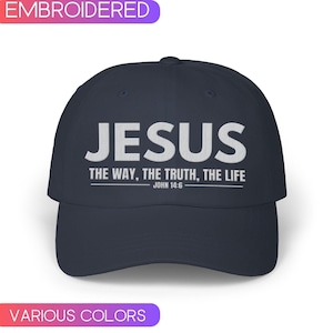 Jesus broderad hatt, Vägen Sanningen Livet-keps, kristen basebollkeps, religiös hatt, troskeps, Johannes 14:6-hatt, motivationshatt
