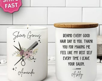 Hairstylist Candle Custom Hairdresser Gift,Personalized Hairstylist Gift Hairdresser Soy candle Hair Stylist Gift Hair Dresser Keepsake gift
