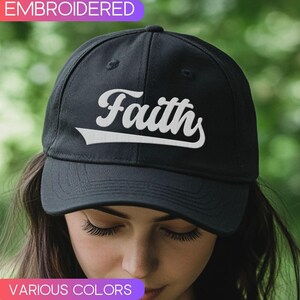 Faith Embroidered Cap, Faith Embroidered Hat, Christian Hat, Religious Hat, Faith Cap, Jesus hat, Bible Verse, baseball Cap, Christian Gift