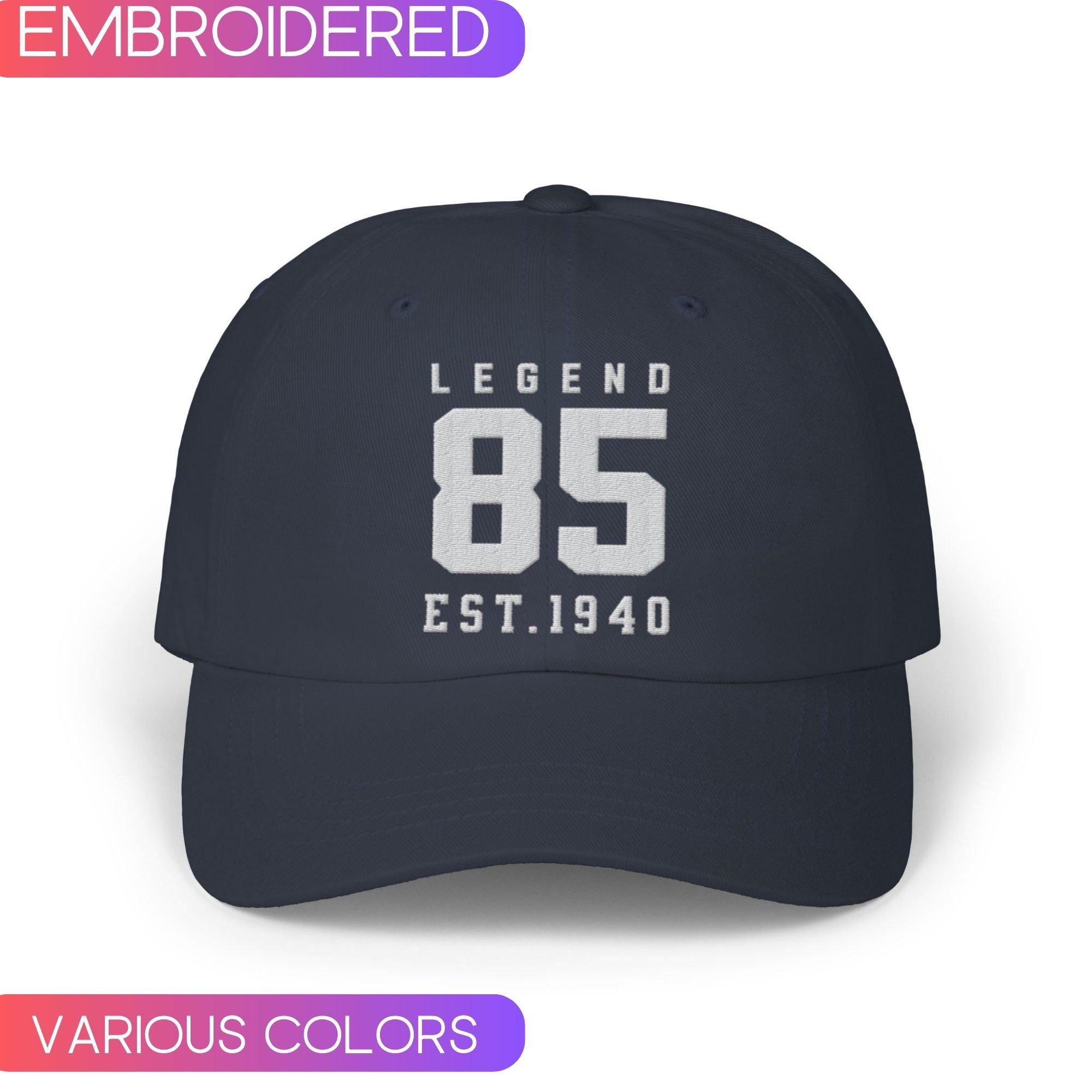 85th Birthday Embroidered Hat, Est.1940 Baseball Cap, Eighty Fifth Birthday Cap, Gift for grandpa, Gift from daughter to dad, Gift for Mom