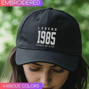 40th Birthday Embroidered Hat, Est. 1985 baseball Cap, Fortieth Birthday Cap, Gift for best friend, Gift for husband, Fabulous forty for dad