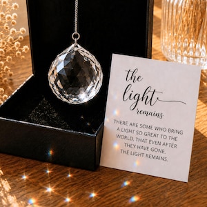 Personalized In loving Memory Crystal suncatcher, in loving memory gifts, sympathy gift mother, memorial gift for grandpa Dad loss gift