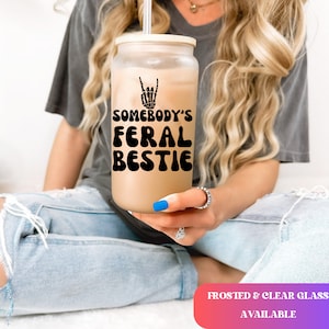 I'd Shank a bitch for you right funny Iced Coffee Cup Personalized Bestie Frosted Beer glass with Bamboo Lid Bestie Gifts for best friend