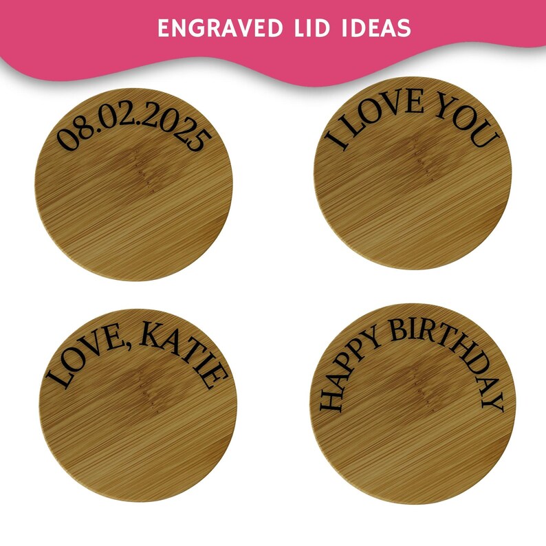 Engraved Lid Ideas, Custom Lid Engravings, Personalized Lid Options, Unique Engraved Gift Ideas, Special Occasion Lid Designs, Custom Lid