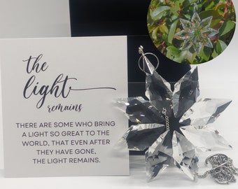 Personalized In loving Memory Snowflake Crystal suncatcher Star Suncatcher gifts Sympathy gift mother memorial gift for grandpa Dad loss