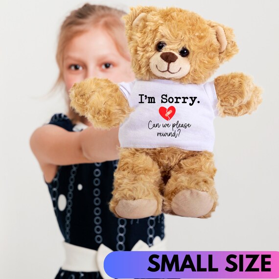 Sorry Can We Please Rewind Teddy Bear Sincere Apology Gift Plushie Please Forgive Me Relationship Best Friend Girlfriend Wife Im Sorry Gift Etsy Canada
