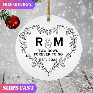 Cotton Anniversary Ornament Personalized Second Wedding Anniversary Ornament 2nd Anniversary gift for him Custom 2 year wedding anniversary