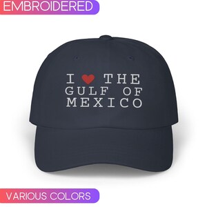 I love Gulf of Mexico Embroidered Hat, Anti Trump Dad Cap,Gift for Democrat, F*ck Trump Progressive Liberal Funny Political Baseball Cap