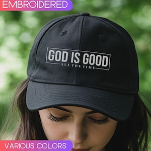 Bible verse Embroidered hat, Religious Baseball Cap, Inspirational Hat,Christian Faith Cap, Motivational Hat, God is good All the time Cap