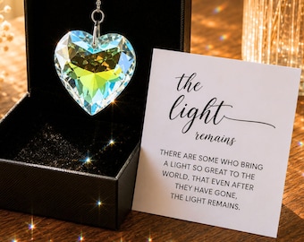 Cadeaux de sympathie pour la perte d'une mère, attrape-soleil en cristal, cadeau de deuil pour la perte d'un être cher, cadeau commémoratif pour les enfants qui ont perdu un père