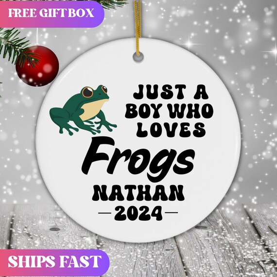 Blown Glass Christmas Ornament, Frog | Online Sales On