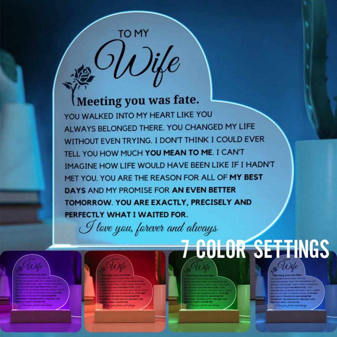 To My Wife Meeting You Was Fate Acrylic Plaque Gift From Husband ...