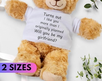 Funny Will you be my girlfriend, boyfriend Stuffed Animal Gift Personalized Relationship Proposal Plush Animal Funny Proposal Idea Boyfriend