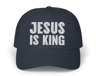 Jesus ist König gestickter Hut, Liebe wie Jesus-Baseballmütze, christlicher Stickereihut, Jesus-Kappe, religiöses christliches Hemd, Glaubenskappe