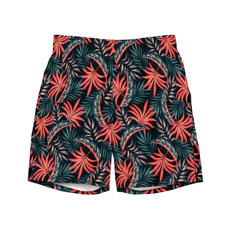 Swimsuit Men Tropical Leaves Trunks Hawaiian Beach - Etsy