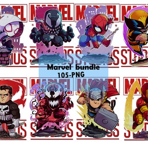 105Anime Bundle PNG Descarga digital, Avangers, IronMan, Thor, Deadpool, Capitán América, Spider Man, Superhéroe PNG Archivos Silueta
