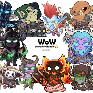 Epische helden wachten op: 110 WoW-karakter-PNG's om uw ontwerpen naar een hoger niveau te tillen