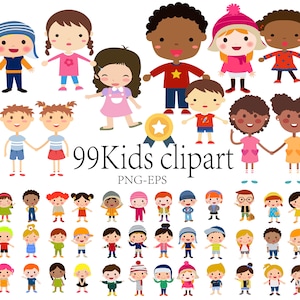 99kids Clipart PNG, Entzückende Kinder PNG, süße Kinder Clipart, entzückende Illustrationen, verspieltes Kinderkunstwerk, süße Kindersymbole