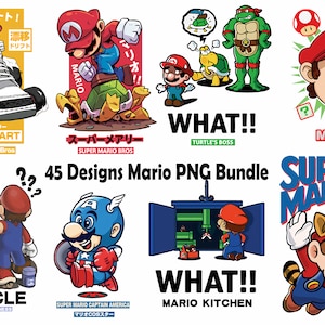 45design Super Mario Png, Mario Und Freund Png, Prinzessin Peach Mario Png, Super Mario Bros, Luigi Png, Mario Group Png -300DPI -printfile