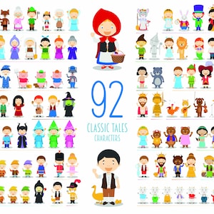 92x Classic Tales Characters clipart PNG-EPS