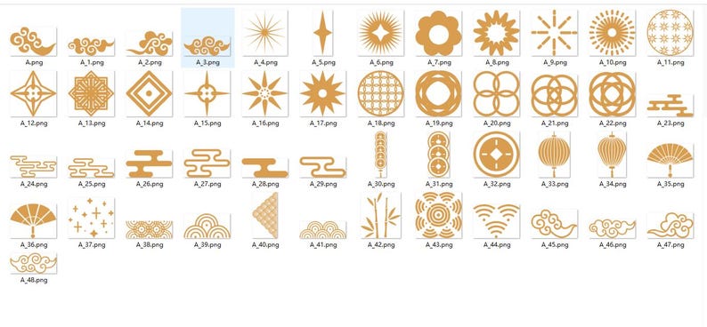 Illuminate Your Designs With 49 Chinese Vector Patterns- Png-svg-eps - Etsy
